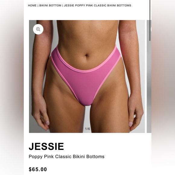 93 Play Street - Jessie Poppy Pink Classic Bikini Bottoms - 2XL - NWT - Picture 2 of 5